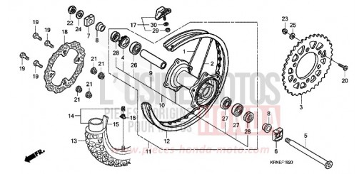 ROUE ARRIERE CRF250RA de 2010
